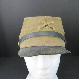 United Hatters Cap Millinery Reproduction Civil War Gray Suede Cap Size Small